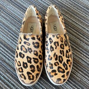 UGG Tan Leopard Print Slippers